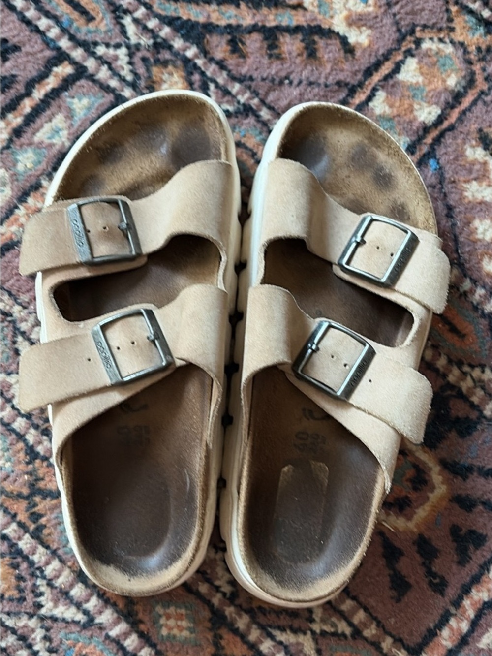 Chunky papillo Birkenstock Suede Sandals in Tan 40